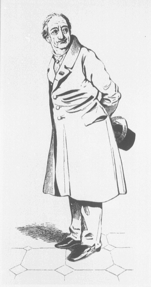 Daniel Maclise: Der achtzigjährige Goethe auf der Straße. Um 1829