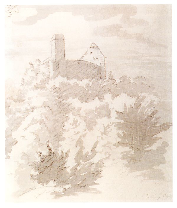Goethe: Wartburg. Zeichnung von 1777